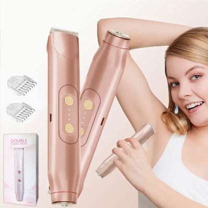 Afeitadora Eléctrica Corporal Doble Cabezal para Mujer ⚡